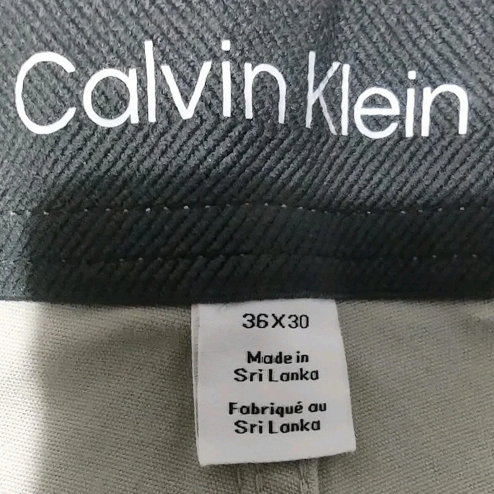 Calvin Klein Gray Jeans Men's Size W36 x L30 Slim Fit Denim  Stretch Flex Waist